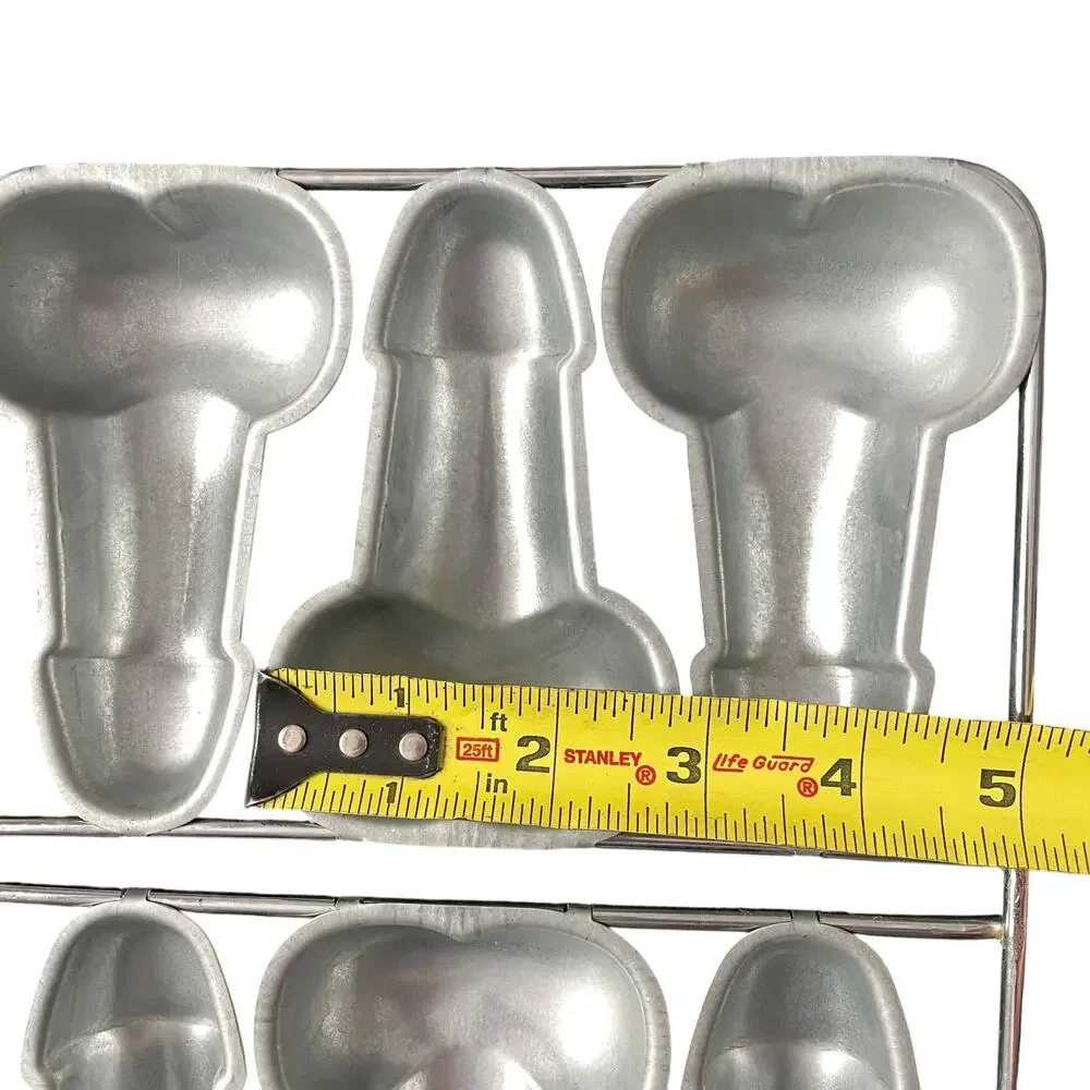 Bachelorette Novelty Muffin Cake Pan Phallic Shaped Makes 6 Sorority Party Bake